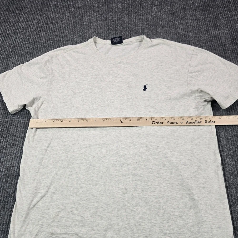 Vintage Polo Ralph Lauren Shirt Mens‎ Medium Gray Short Sleeve Pony Logo Tee Y2K